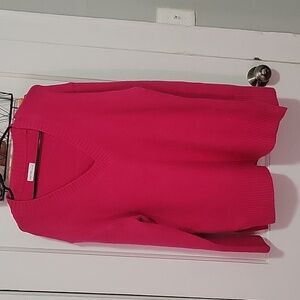 Nine west long sleeve sweater. Size S. Never worn. Hot pink.